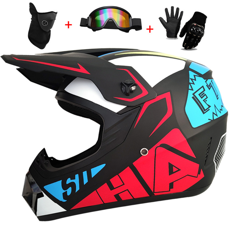 Mountain Biking Helmet Full Face - 3 adet çocuklar için arazi tipi